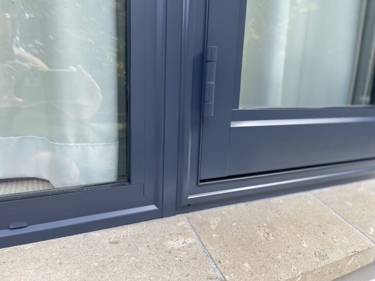 Rejuvenated aluminium joinery with restored colour and finish